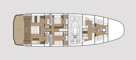 Wallyship interior layout 3 cabin