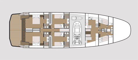 Wallyship interior layout 4 cabin