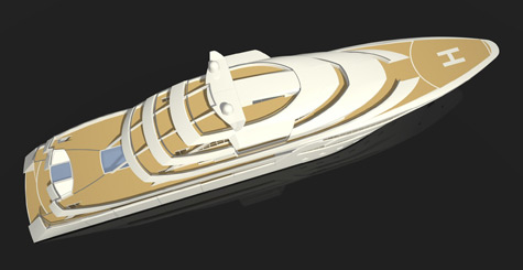 NVC 85 Y - Nobiskrug and Rolls Royce Marine 85m Superyacht Project