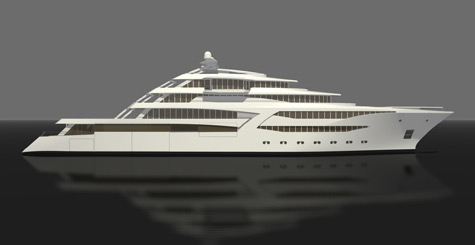 NVC 85 Y - Nobiskrug and Rolls Royce Marine 85m Superyacht Project