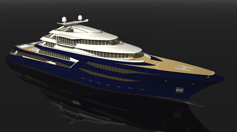 NVC 85 Y - Nobiskrug and Rolls Royce Marine 85m Superyacht Project