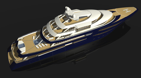 NVC 85 Y - Nobiskrug and Rolls Royce Marine 85m Superyacht Project