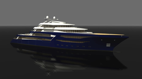 NVC 85 Y - Nobiskrug and Rolls Royce Marine 85m Superyacht Project