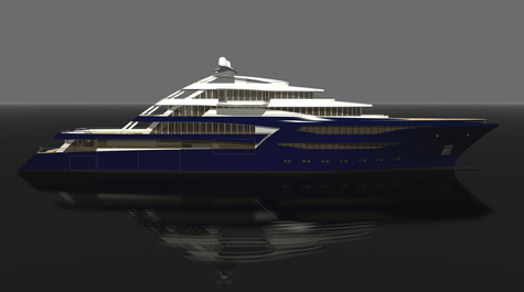 NVC 85 Y - Nobiskrug and Rolls Royce Marine 85m Superyacht Project