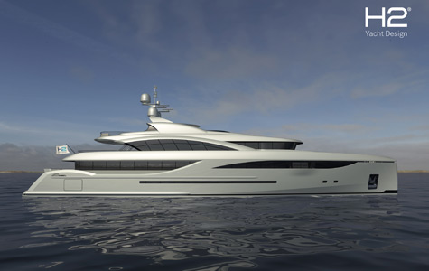 5 Deck 55m Super Yacht by ICON Yachts and H2 Design Studio