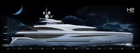 5 Deck 55m Super Yacht by ICON Yachts and H2 Design Studio