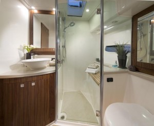 Riviera 6000 Sports Yacht Head Guest Bathroom