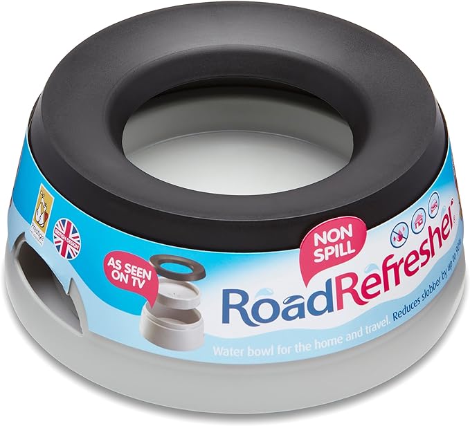 Prestige Pets Road Refresher, The No-Spill Slobber Stopper Water Bowl for Dogs