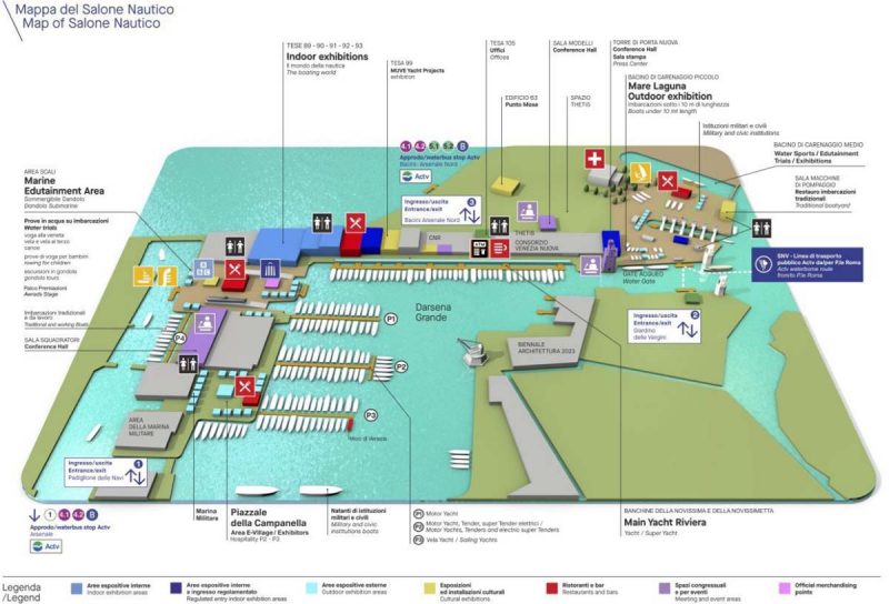 Map of the Venice Boat Show 2024