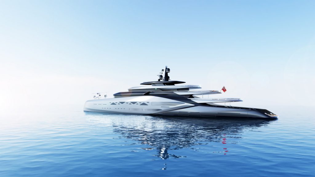 Design Storz Redefines Opulence with Skia: A Striking 109-Meter Superyacht Concept